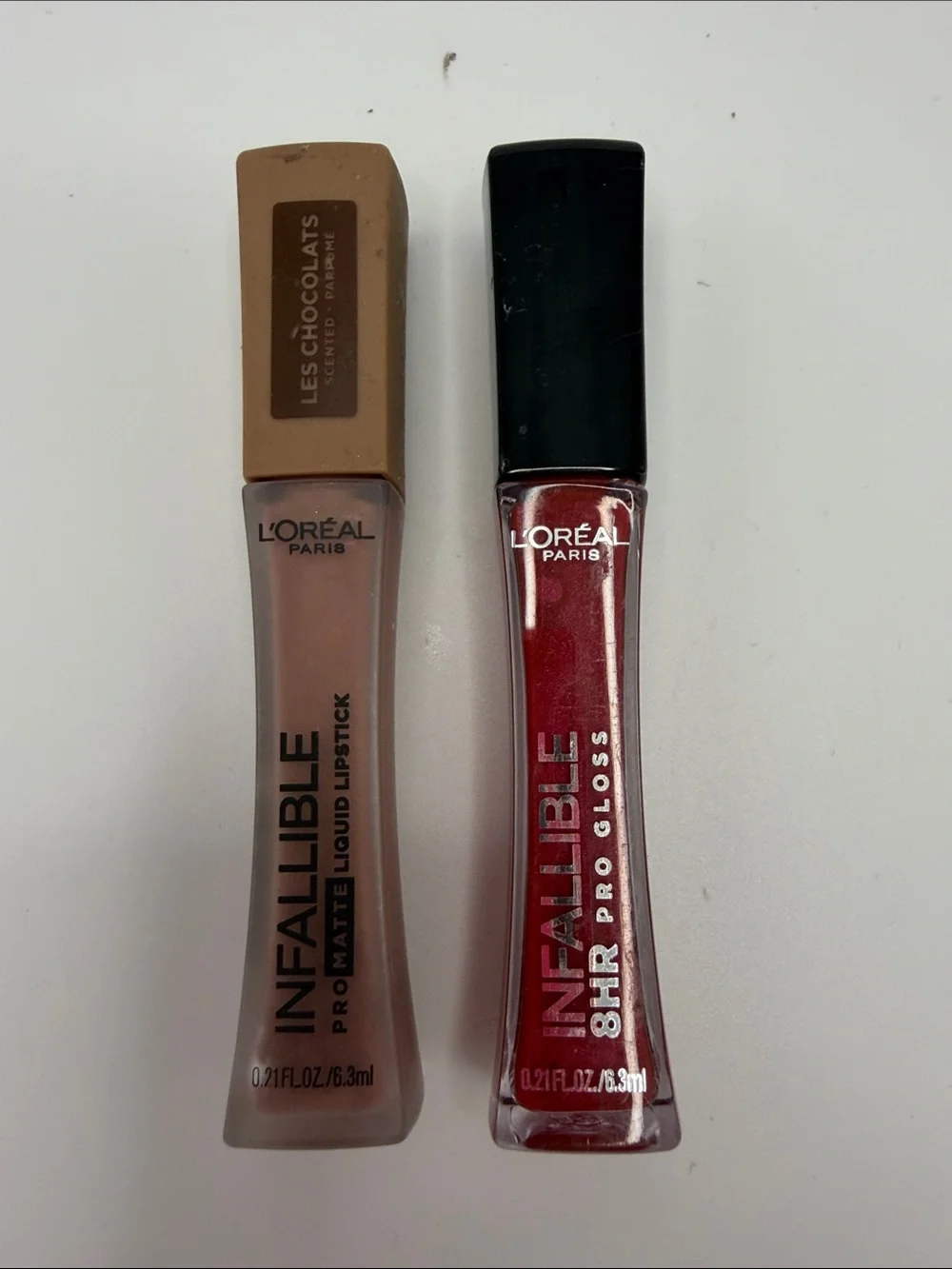 L'Oréal Infallible Matte Chocolate Nude & 8 Hour Red Pro Gloss Duo